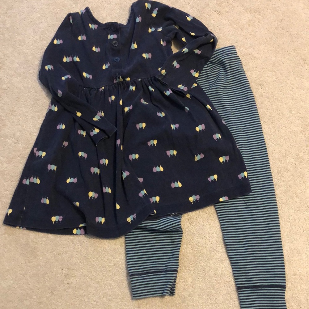 Hanna Andersson dress with matching leggings